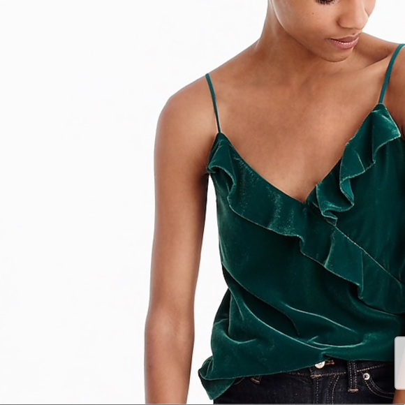 J. Crew Tops - 0065 Jcrew velvet orange going out top sz 2